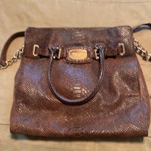 Michael Kors brown Hamilton purse